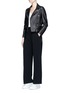 Figure View - Click To Enlarge - NEIL BARRETT - Pleated wide leg suiting pants