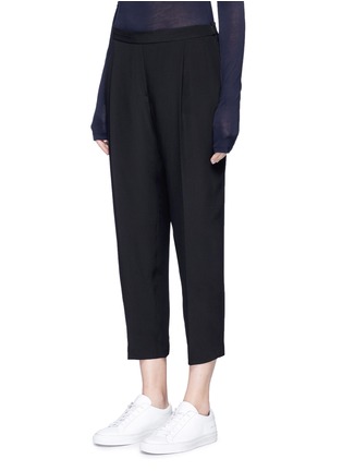 Front View - Click To Enlarge - NEIL BARRETT - Dropped crotch cropped crepe pants