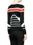 Back View - Click To Enlarge - NEIL BARRETT - Thunderbolt stripe intarsia Merino Wool sweater