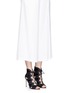 Figure View - Click To Enlarge - FRANCESCO RUSSO - Cutout leather lace-up sandals