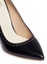 Detail View - Click To Enlarge - FRANCESCO RUSSO - Dome stud leather pumps