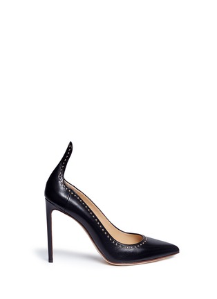 Main View - Click To Enlarge - FRANCESCO RUSSO - Dome stud leather pumps