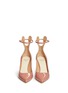 Front View - Click To Enlarge - FRANCESCO RUSSO - Ankle strap patent leather pumps