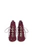 Front View - Click To Enlarge - FRANCESCO RUSSO - Caged suede sandal booties