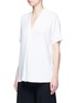 Front View - Click To Enlarge - VINCE - Pintuck pleat V-neck blouse