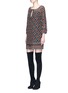 Figure View - Click To Enlarge - ALICE & OLIVIA - 'Gillian' floral lattice embroidery tunic dress