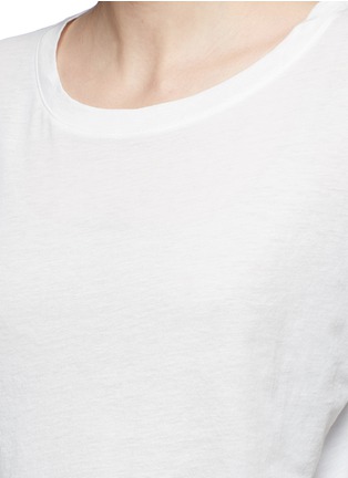 Detail View - Click To Enlarge - VINCE - Pima cotton banded hem T-shirt