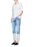 Figure View - Click To Enlarge - VINCE - Pima cotton banded hem T-shirt