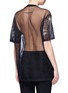 Back View - Click To Enlarge - GIVENCHY - Constellation embellished silk organza T-shirt