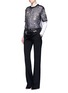 Figure View - Click To Enlarge - GIVENCHY - Constellation embellished silk organza T-shirt