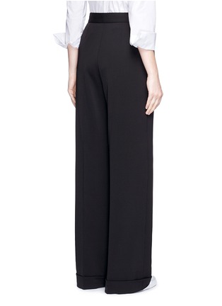Back View - Click To Enlarge - STELLA MCCARTNEY - Tailored dry wool wide leg trousers