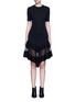 Main View - Click To Enlarge - GIVENCHY - Contrast mesh panel knit dress