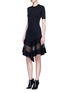 Figure View - Click To Enlarge - GIVENCHY - Contrast mesh panel knit dress