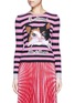 Main View - Click To Enlarge - GUCCI - Cat embroidery cashmere-Merino wool sweater