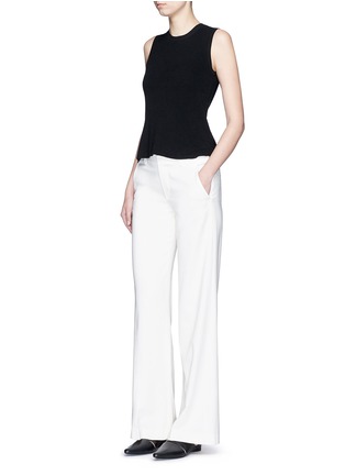 Figure View - Click To Enlarge - THEORY - 'Mayanly' flare hem rib knit sleeveless top