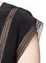 Detail View - Click To Enlarge - THEORY - 'Raballa' lace insert silk top