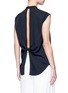 Back View - Click To Enlarge - HELMUT LANG - Split back knot jacquard twill shirt