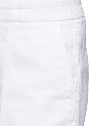 Detail View - Click To Enlarge - JAMES PERSE - Cotton-linen piqué shorts