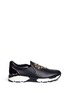 Main View - Click To Enlarge - RENÉ CAOVILLA - Strass embellished mix leather slip-on sneakers