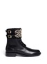 Main View - Click To Enlarge - RENÉ CAOVILLA - 'Biker' crystal embellished suede cuff leather boots
