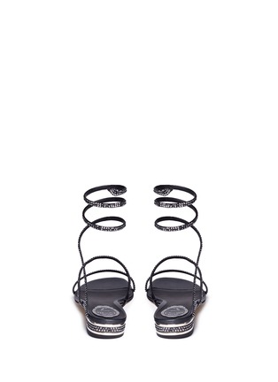 Back View - Click To Enlarge - RENÉ CAOVILLA - 'Snake' strass pavé spring coil sandals