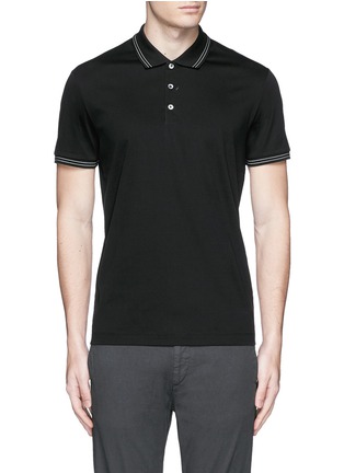 Main View - Click To Enlarge - THEORY - 'Boyd TC' cotton jersey polo shirt