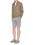 Figure View - Click To Enlarge - THEORY - 'Beck' stripe cotton blend shorts