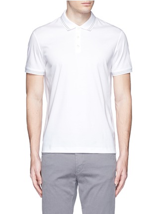 Main View - Click To Enlarge - THEORY - 'Boyd TC' cotton jersey polo shirt