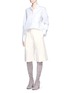 Figure View - Click To Enlarge - VICTOR ALFARO - Ramie-cotton culottes