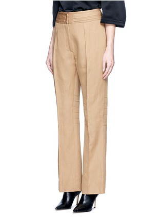 Front View - Click To Enlarge - VICTOR ALFARO - Ramie-cotton pants
