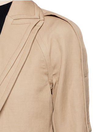 Detail View - Click To Enlarge - VICTOR ALFARO - Two-in-one twill jacket trench coat