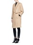 Figure View - Click To Enlarge - VICTOR ALFARO - Two-in-one twill jacket trench coat
