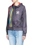 Front View - Click To Enlarge - ADIDAS - Retro stripe print windbreaker jacket