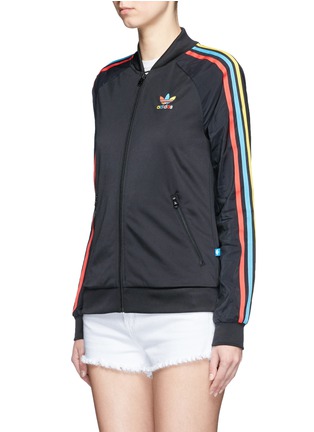 Front View - Click To Enlarge - ADIDAS - 'Superstar' stripe print track jacket