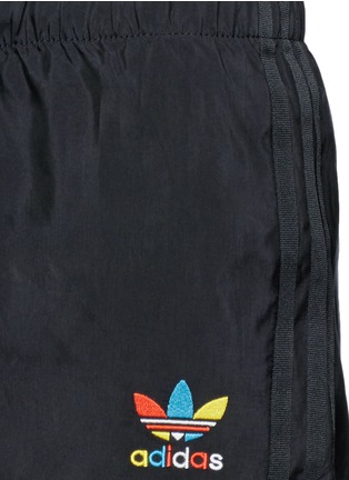 Detail View - Click To Enlarge - ADIDAS - Slim fit drawstring cupro blend shorts