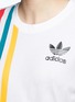 Detail View - Click To Enlarge - ADIDAS - Mesh panel colourblock stripe T-shirt