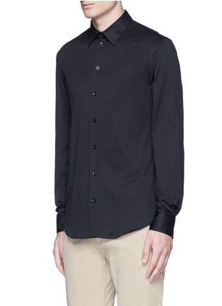 Front View - Click To Enlarge - ARMANI COLLEZIONI - Slim fit cotton shirt