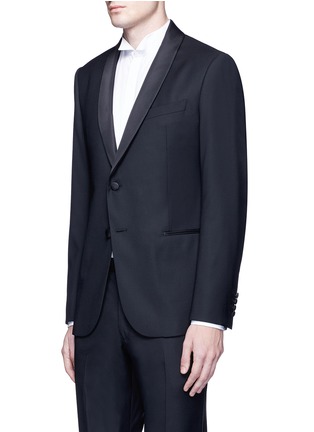 Detail View - Click To Enlarge - ARMANI COLLEZIONI - Metropolitan' satin shawl collar tuxedo suit