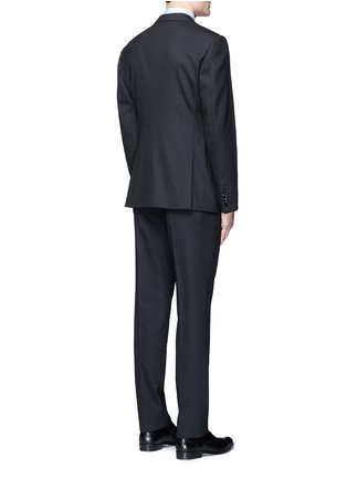 Back View - Click To Enlarge - ARMANI COLLEZIONI - Chevron virgin wool suit