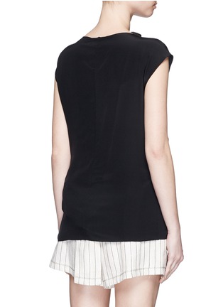 Back View - Click To Enlarge - 3.1 PHILLIP LIM - Ruffle sleeveless silk top
