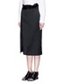 Front View - Click To Enlarge - 3.1 PHILLIP LIM - Knotted sash waist satin skirt