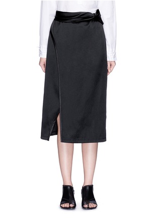 Main View - Click To Enlarge - 3.1 PHILLIP LIM - Knotted sash waist satin skirt