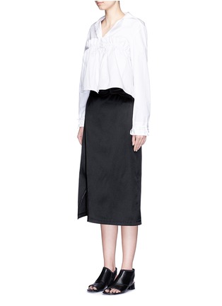 Figure View - Click To Enlarge - 3.1 PHILLIP LIM - Knotted sash waist satin skirt