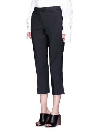 Front View - Click To Enlarge - 3.1 PHILLIP LIM - Split cuff cotton blend capri pants