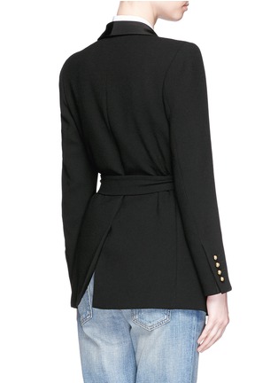 Back View - Click To Enlarge - BLAZÉ MILANO - 'Cool & Easy Black' wool Midnight Smoking blazer