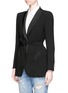 Front View - Click To Enlarge - BLAZÉ MILANO - 'Cool & Easy Black' wool Midnight Smoking blazer