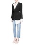 Figure View - Click To Enlarge - BLAZÉ MILANO - 'Cool & Easy Black' wool Midnight Smoking blazer