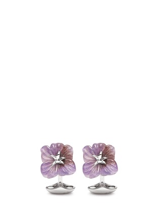 Main View - Click To Enlarge - BABETTE WASSERMAN - 'Flower' amethyst cufflinks