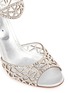 Detail View - Click To Enlarge - SERGIO ROSSI - 'Tresor' crystal pavé cutout slingback suede sandals
