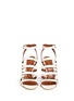 Front View - Click To Enlarge - SERGIO ROSSI - Chunky heel strappy leather sandals